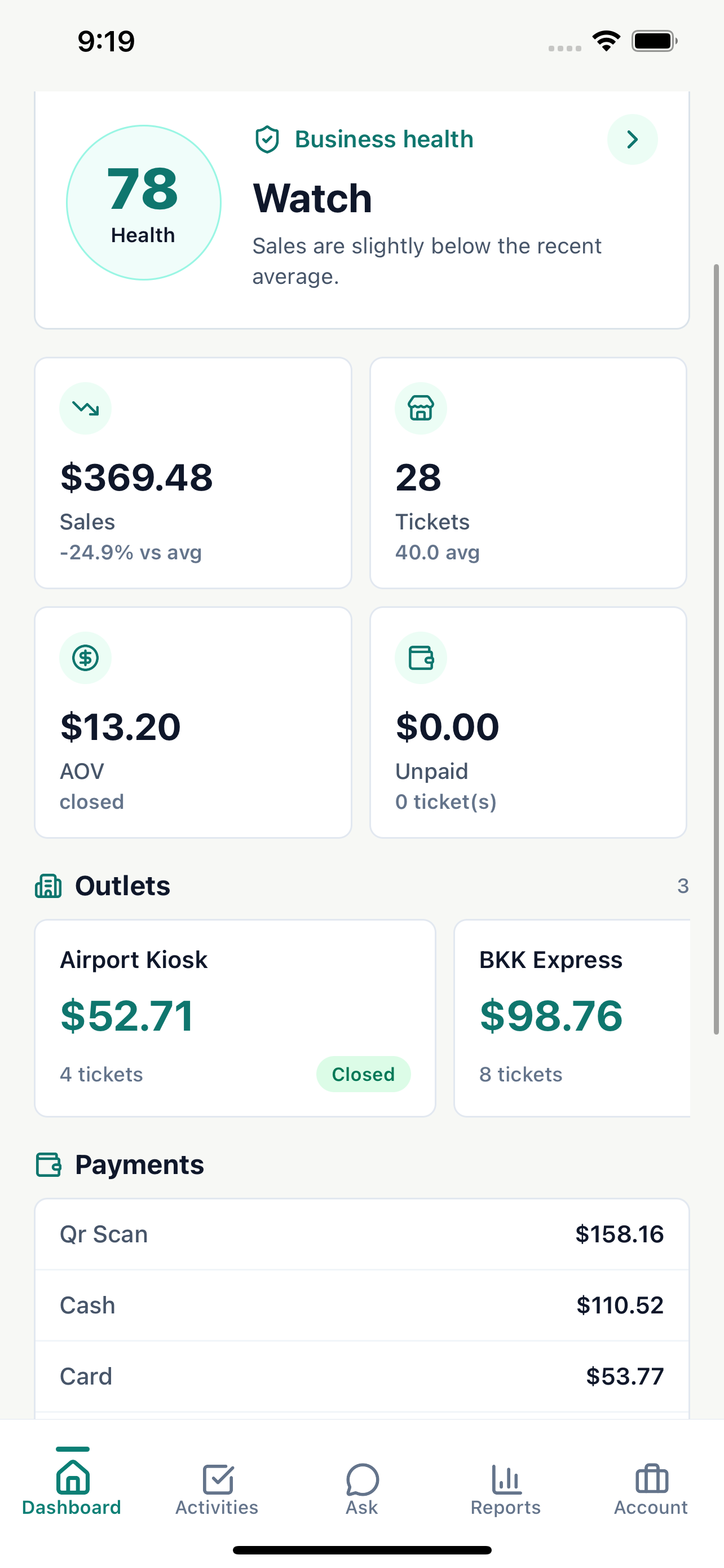 Live Joony Admin mobile dashboard